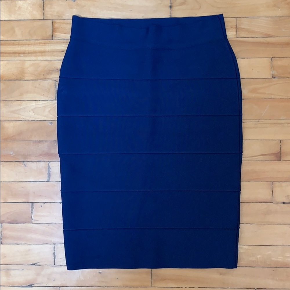 BCBG Blue body contour pencil skirt